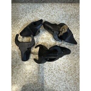 6 Carved African Water Buffalo Texas Steer Wood Napkin Rings